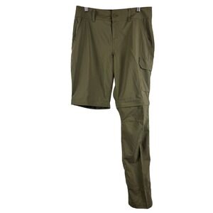 Columbia Silver Ridge Convertible Hiking Pants Womens 4 Green Cargo Omni-Shade